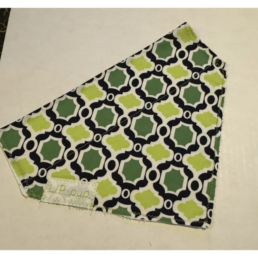 Dog Bandana Lot Of 3 Upcycled Fabric Handmade See Photos Slide On Collar